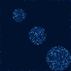 Blue Shiny Graphic Confetti Background. White 