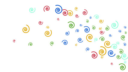 Festive Background with Colorful spirals. Trendy Pattern for Postcard, Print, Banner or Poster. Pretty spirals For Party Decoration, Wedding, Birthday or Anniversary Invitation. Vector
