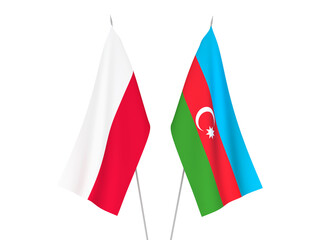 Republic of Azerbaijan and Poland flags