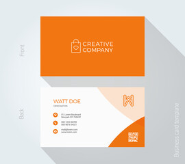 W Letter Alphabet logo Business card for Corporate and personal identity. Business and industrial Business identity card.