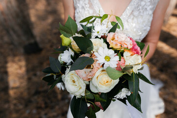 wedding bouquet of flowers. close-up