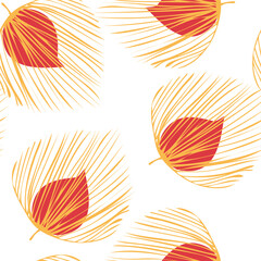 Yellow Floral Spring Vector Seamless Pattern. 