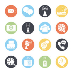 bundle of online communication icons