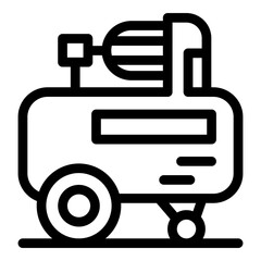 Compressor icon. Outline compressor vector icon for web design isolated on white background
