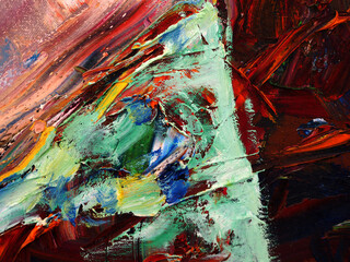 Brush stroke colorful oil painting abstract  background.