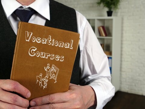 Educational Concept About Vocational Courses With Sign On The Page.