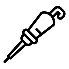 Solder tool icon. Outline solder tool vector icon for web design isolated on white background