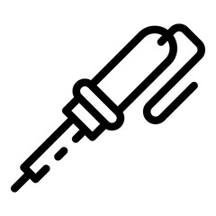 Soldering transistor icon. Outline soldering transistor vector icon for web design isolated on white background