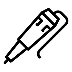 Job soldering icon. Outline job soldering vector icon for web design isolated on white background