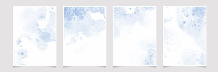 wash splash 5x7 invitation card background template collection