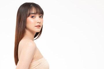 Fototapeta premium Beauty asian women portrait face with skin care healthy and skin.