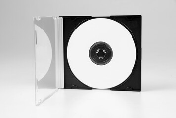 white cd or dvd package