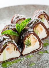 sweet sushi close-up