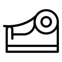 Electrical tape dispenser icon. Outline electrical tape dispenser vector icon for web design isolated on white background