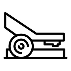 Powerful hole punch icon. Outline powerful hole punch vector icon for web design isolated on white background