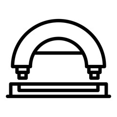Arc hole punch icon. Outline arc hole punch vector icon for web design isolated on white background