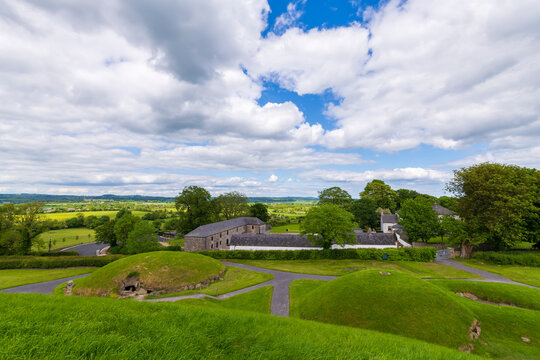 Knowth Neolithic Passage Mound Tombs in Boyne Valley, Ireland