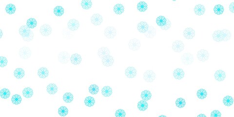 Fototapeta na wymiar Light Pink, Blue vector doodle background with flowers.
