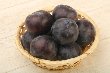 Ripe fresh plums