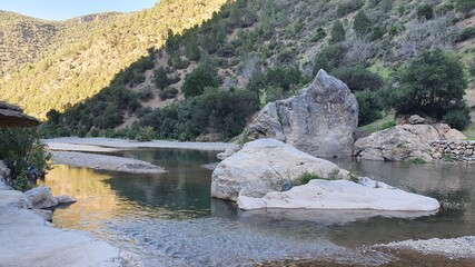 Shaded lake in Marocco