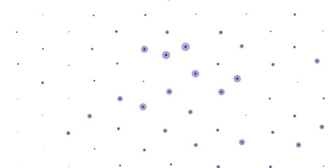 Light Purple, Pink vector doodle texture with flowers.