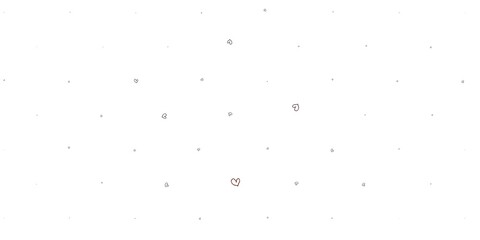 Light Pink, Yellow vector template with doodle hearts.