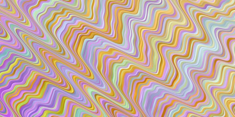 Light Multicolor vector background with bows. Colorful illustration in circular style with lines. Pattern for commercials, ads.