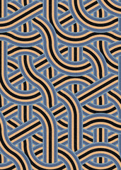 Colour Hexagon Tile Connection art background design illustration