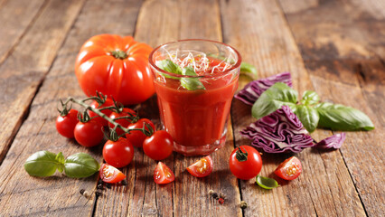tomato gazpacho- fresh cold soup appetizer