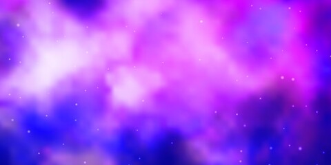 Fototapeta premium Light Pink, Blue vector template with neon stars. Colorful illustration with abstract gradient stars. Pattern for websites, landing pages.