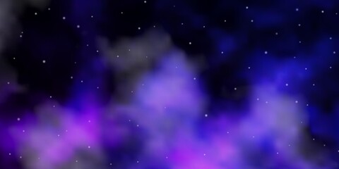 Fototapeta premium Dark Purple, Pink vector pattern with abstract stars. Decorative illustration with stars on abstract template. Theme for cell phones.