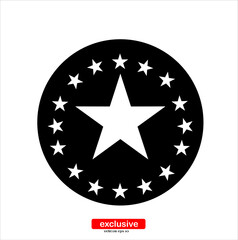 stars in circle icon.Flat design style vector illustration for graphic and web design.