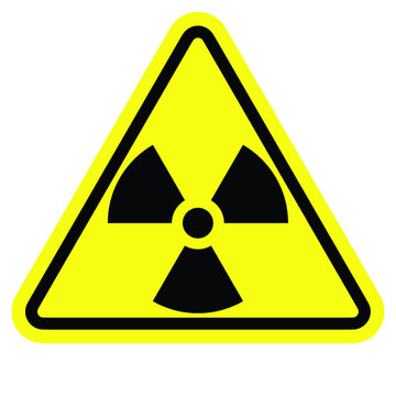 radiation area symbol. Grunge Sign . Vector Illustration
