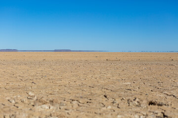 Desert in Namibia dry with no rain just sand