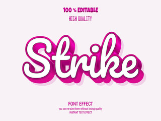 Editable font effect