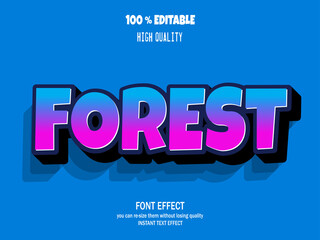 Editable font effect