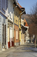 Old street in Kezmarok. Slovakia