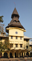 Dome building of Thammasat University in Bangkok. Kingdom of Thailand