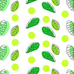 Cute hand-drawn flower seamless pattern.  Can use for print, template, fabric, presentation, textile, banner, poster, wallpaper, digital paper.