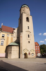 Fototapeta na wymiar Church of Saints Peter and Paul (Former Gymnasialkirchein) in Zagan. Poland