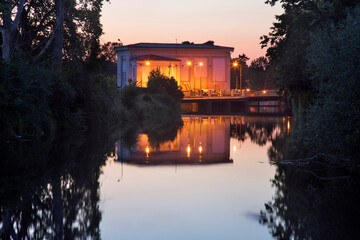 Hydropower plant at Bobr river in Zagan. Poland © Andrey Shevchenko