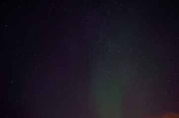 aurora borealis on starfilled night sky