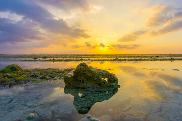 sunset in the Gili Islands