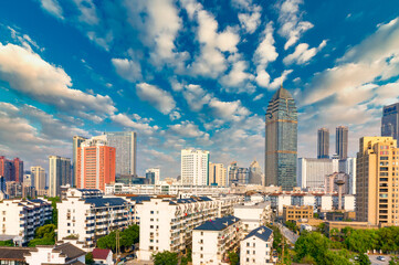 Fototapeta premium City night view of Wuxi City, Jiangsu Province, China