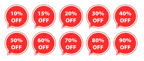 Special offer sale red tag isolated on white background