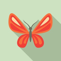 Elegant butterfly icon. Flat illustration of elegant butterfly vector icon for web design