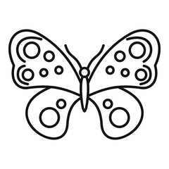 Dotted butterfly icon. Outline dotted butterfly vector icon for web design isolated on white background