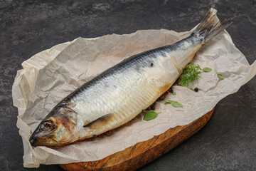 Salted Herring fish with pepper