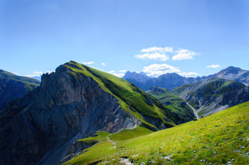 Panorama visto da Piz de Perez nelle Alpi italiane