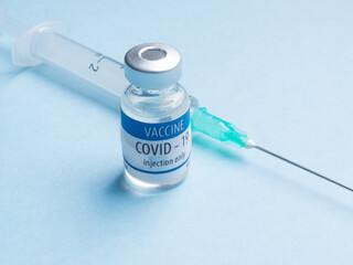 Vials of vaccine for Covid-19 to be administered by injection
